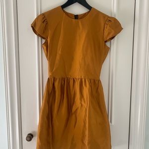 Burberry, gold/bronze, mini, dress.